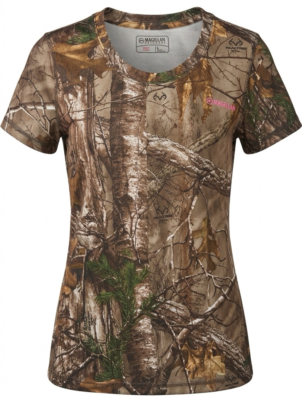 Magellan Outdoors Women's Realtree Camo Short Sleeve Tee - Brown, Green